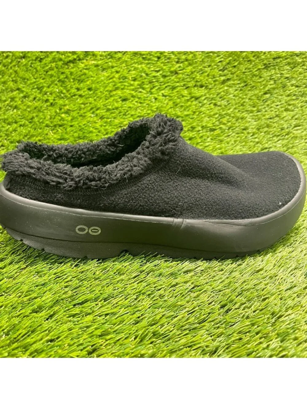 OOFOS OOcoozie Mule Mens Size 11.5 Black Casual Classic Sip On Recovery Shoes
